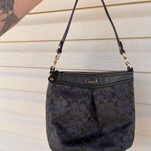 Y2K Black Coach Signature Shoulder Bag